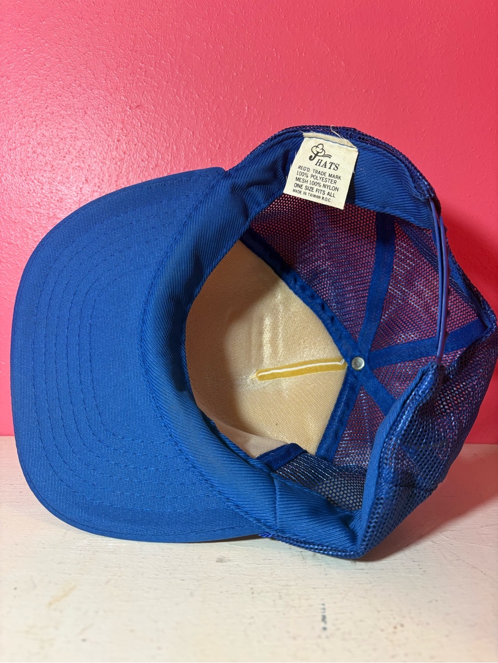 J Hats VINTAGE New Orleans Birthplace of Jazz Trucker Hat GUC White Blue Bourbon - Picture 6 of 8